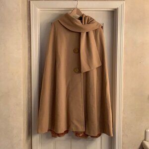 True Vintage Wool Cape with Satin Lining